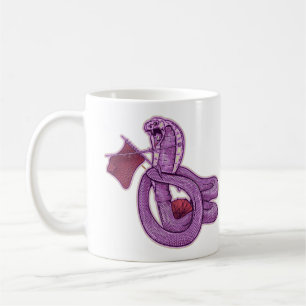 Funny King Cobra Snake Rock Knitting  Coffee Mug