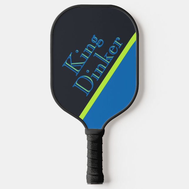 Funny King Dinker Custom Monogram Personalized Pickleball Paddle (Front)