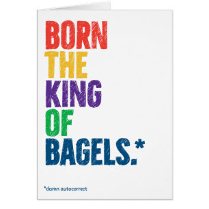 Funny “King of Bagels” Autocorrect Christmas Card