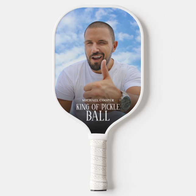 Funny King of Pickle Ball Custom Photo Pickleball Paddle (Front)