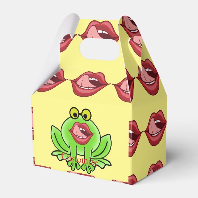 Funny Kiss A Toad Thunder_Cove Favor Box (Front Side)