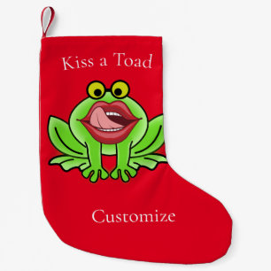 Funny Kiss A Toad Thunder_Cove Small Christmas Stocking