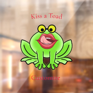 Funny Kiss A Toad Thunder_Cove Window Cling
