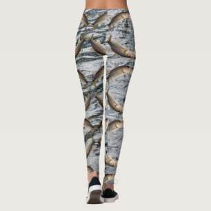 Funny Kiss My Bass Kissing Fish Leggings