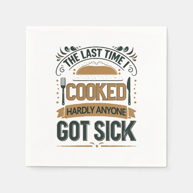  Funny Kitchen Humour Quote Napkin (Front)