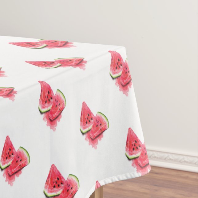 Funny Kitchen Tablecloth with Sweet Watermelon (In Situ)