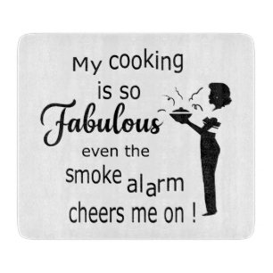 Funny kitchen word art cutting board