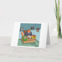 Funny Kitty Business Man Card