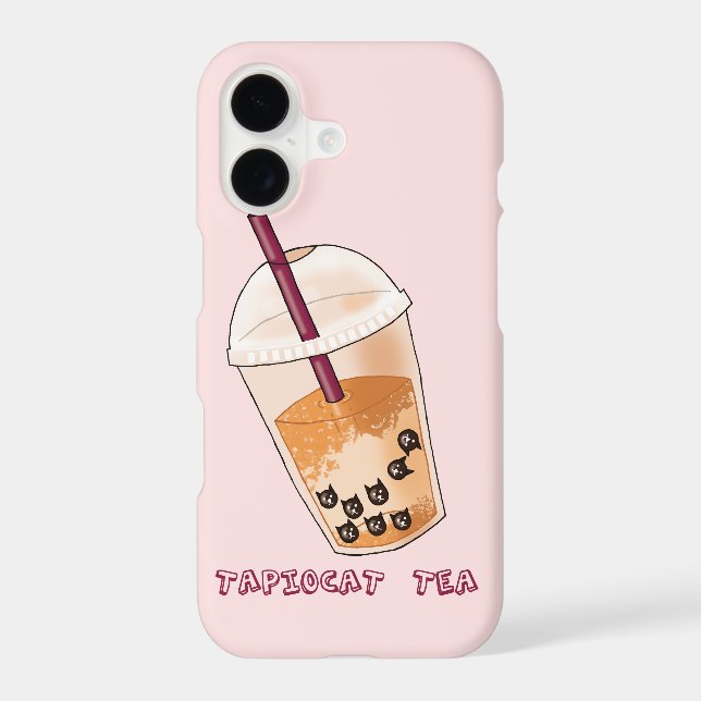 Funny Kitty Cat Bubble Tea Pun | Tapiocat Tea (Back)