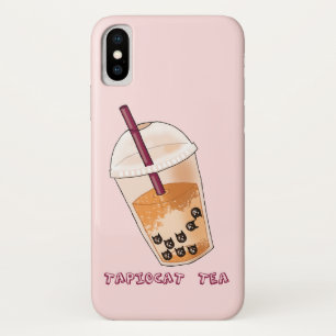 Funny Kitty Cat Bubble Tea Pun   Tapiocat Tea iPhone X Case