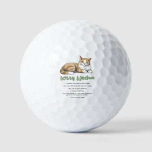 Funny Kitty Wisdom Golf Balls