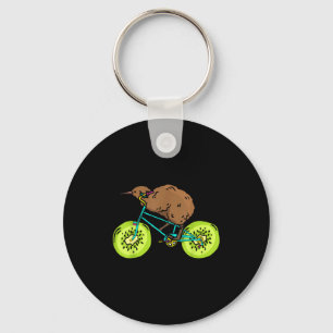 Funny Kiwi Biker Cycling Gift New Zealand  Keychain
