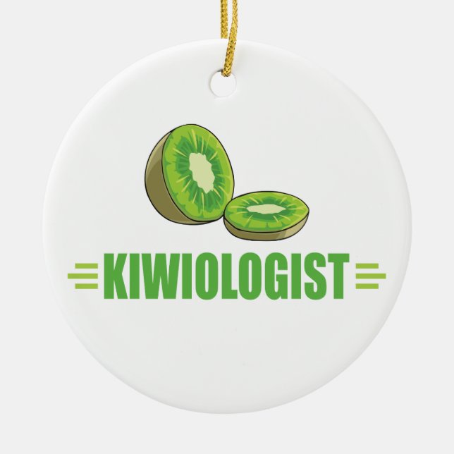 Funny Kiwi Lover Ceramic Ornament (Front)