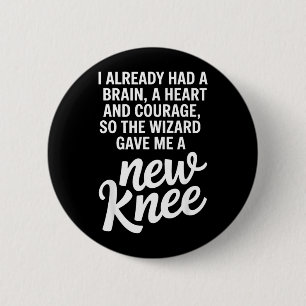 Funny Knee Surgery Art For Men Women Bionic Knee 2 Inch Round Button