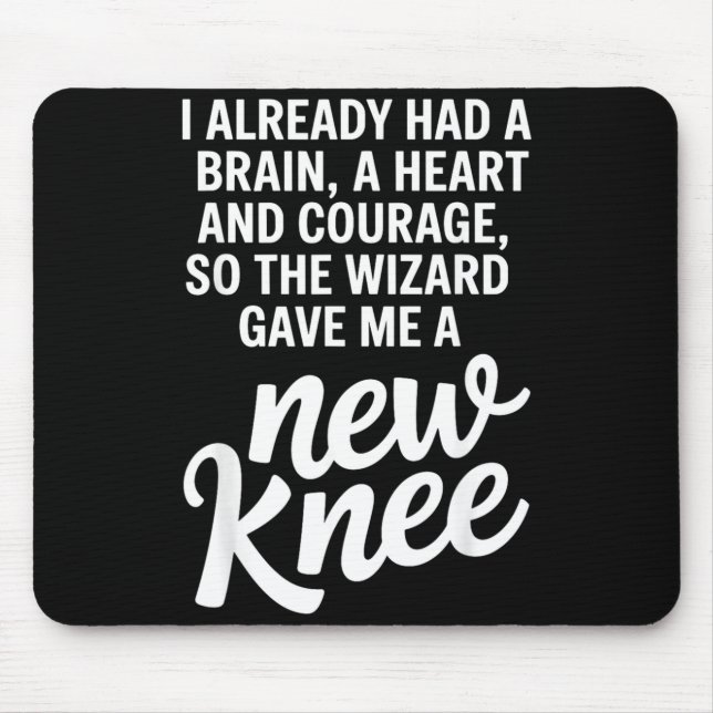 Funny Knee Surgery Art For Men Women Bionic Knee Mouse Pad (Front)