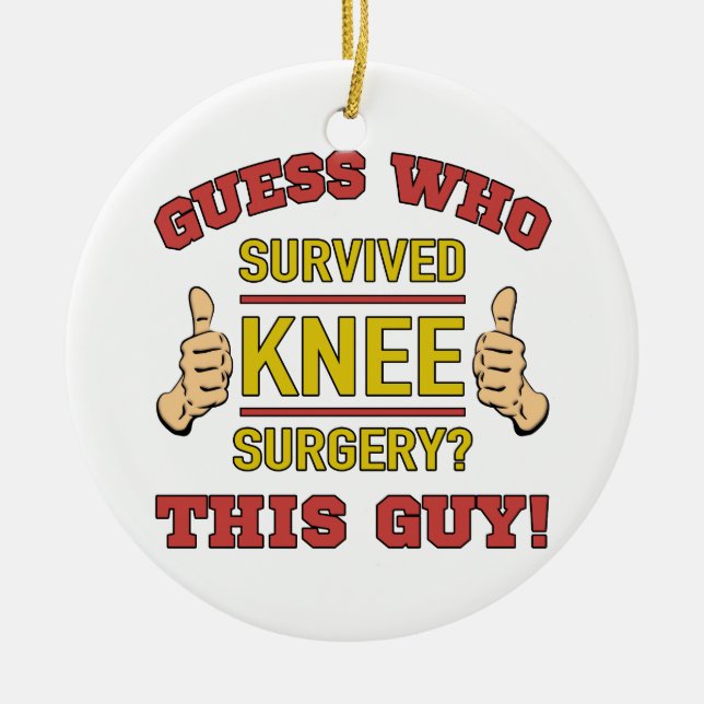 Funny Knee Surgery Ceramic Ornament (Front)