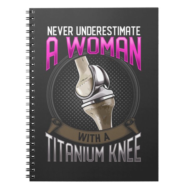 Funny Knee Surgery Recovery Hospital Get Well Notebook (Front)