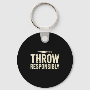 Funny Knife Throwing Keychain