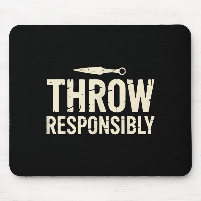 Funny Knife Throwing  Mouse Pad (Front)