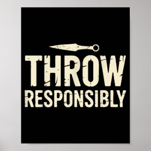 Funny Knife Throwing Poster
