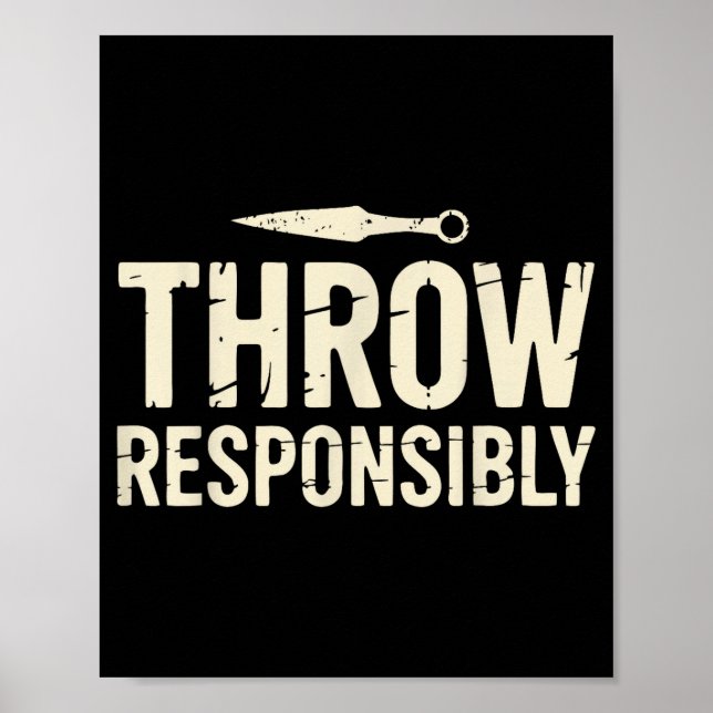 Funny Knife Throwing  Poster (Front)