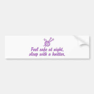 Funny Knitting Bumper Sticker