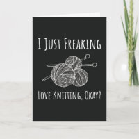 Funny Knitting Cards Humour Knitter Wool