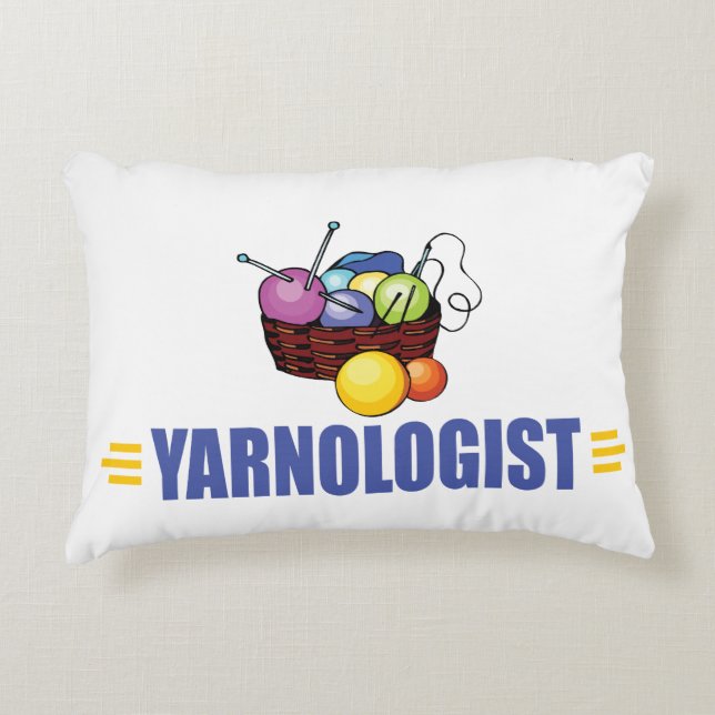 Funny Knitting Decorative Pillow (Front)
