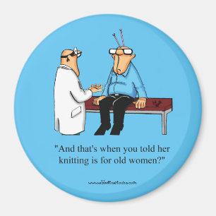 Funny Knitting Humor Magnet Gift