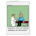 Funny Knitting Humour Blank Card Spectickles