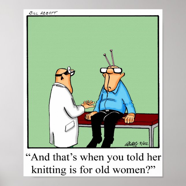 Funny Knitting Humour Poster Gifft (Front)