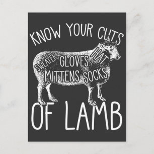 Funny Knitting Mom crochet Lamb Wool Yarn Knitter Postcard