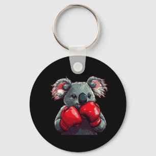 Funny Koala Bear In The Ring With Boxing Gloves Co Keychain