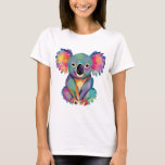 Funny Koala Bear in Water Colour Style T-Shirt<br><div class="desc">Cool fun colourful koala bear water colour style design is popular with koala bear lovers and animal lovers and nature lovers.</div>