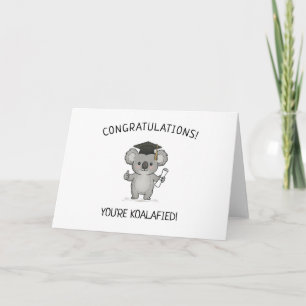 Funny Koala Graduation Pun New Grad Punny Greeting Card