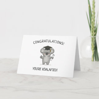 Funny Koala Graduation Pun New Grad Punny Greeting Card