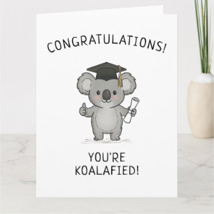 Funny Koala Graduation Pun New Grad Punny Greeting Card