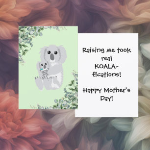 Funny Koala Mother’s Day Holiday Card