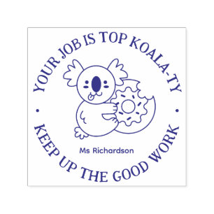 Funny Koala Pun Good Job Teacher Encouragement Self-inking Stamp