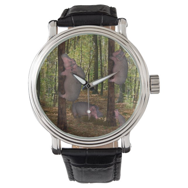 Funny Koala-Wannabe Hippos Watch (Front)