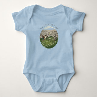 Funny Kookaburra vs Koala Tennis Match Art Baby Bodysuit