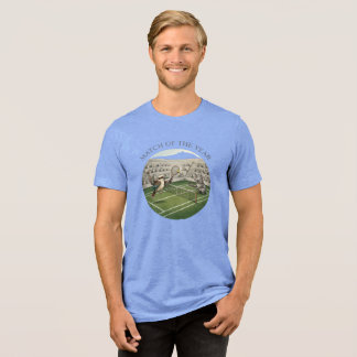 Funny Kookaburra vs Koala Tennis Match Art Tri-Blend Shirt