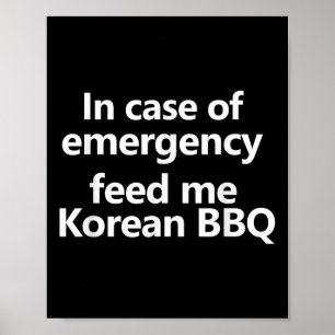 Funny Korean Bbq Foodie Asian Culture Food Lover K Poster