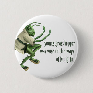 Funny Kung Fu Grasshopper 2 Inch Round Button