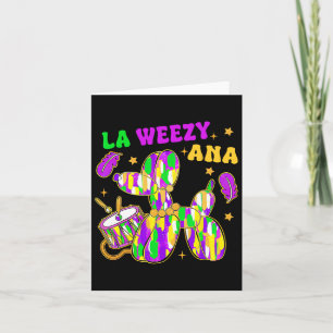 Funny La Weezy Ana Mardi Gras Carnival Cake Walk M Card