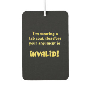 Funny Lab Coat Logic: The Ultimate Argument Ender Air Freshener