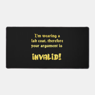 Funny Lab Coat Logic: The Ultimate Argument Ender Desk Mat