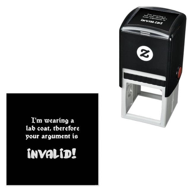 Funny Lab Coat Logic: The Ultimate Argument Ender Self-inking Stamp (In Situ)