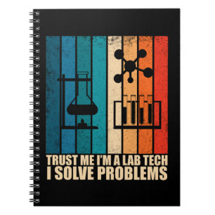 Funny lab tech laboratory technician notebook