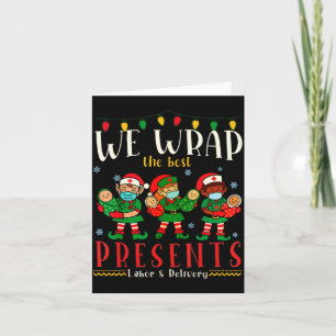 Funny Labor And Delivery Nurse Christmas Design  Card